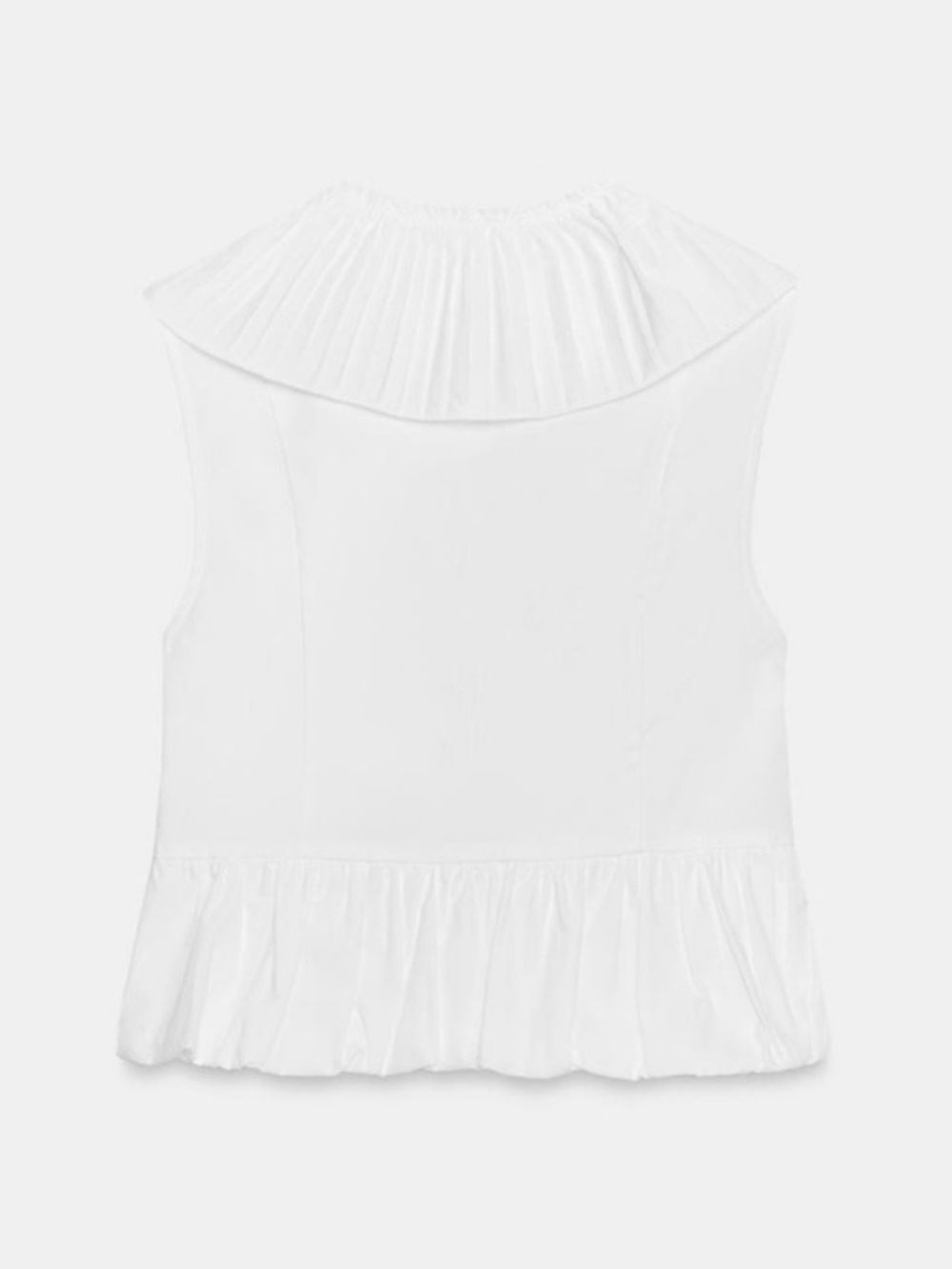 Zara Pleated Ruffle Bow Top - Picture 12 of 16